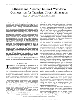 Efficient and Accuracy-Ensured Waveform Compression For