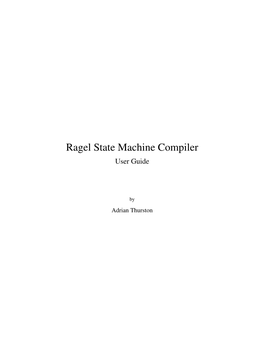 Ragel State Machine Compiler User Guide