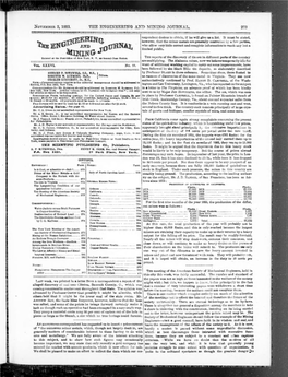 The Engineering and Mining Journal 1883-11-03