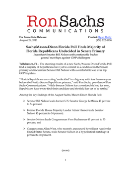 08-26-11 SMD Senate Poll Release Final