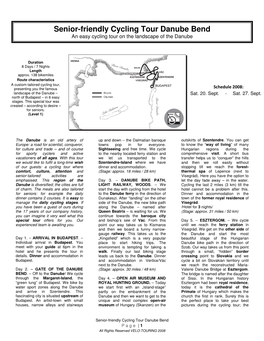 Senior-Friendly Cycling Tour Danube Bend
