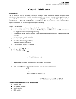 Chap – 6 : Hybridization