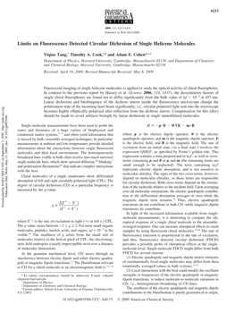 Limits on Fluorescence Detected Circular Dichroism of Single Helicene Molecules