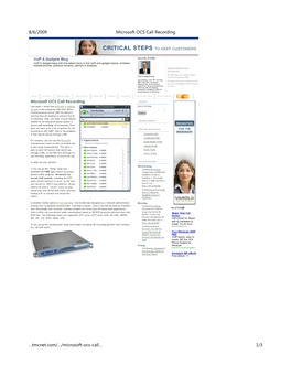 Microsoft OCS Call Recording