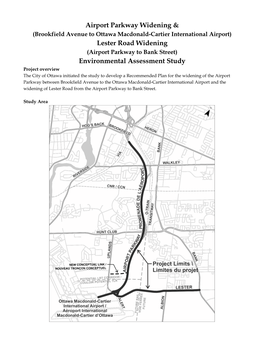 Airport Parkway Widening & Lester Road Widening Environmental Assessment Study
