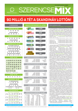 90 Millió a Tét a Skandináv Lottón!