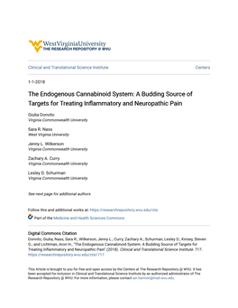 A Budding Source of Targets for Treating Inflammatory and Neuropathic Pain