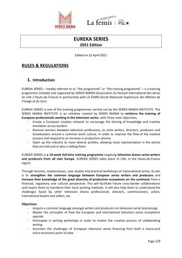 Rules and Regulations Eureka Series 2021