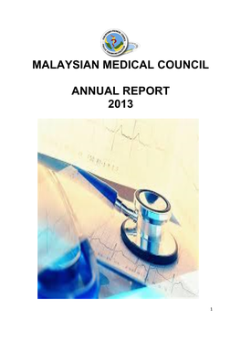 Malaysian Medical Council Annual Report 2013