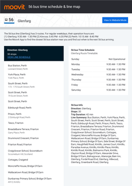 56 Bus Time Schedule & Line Route