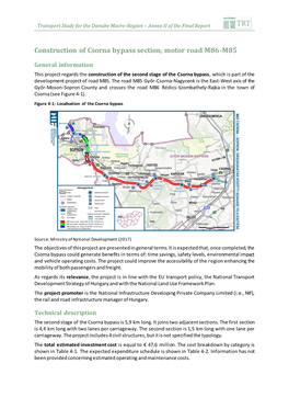 Construction of Csorna Bypass Section, Motor Road M86-M85