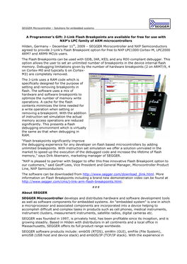 A Programmer's Gift: J-Link Flash Breakpoints Are Available