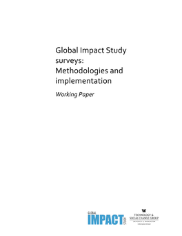 Global Impact Study Surveys: Methodologies and Implementation