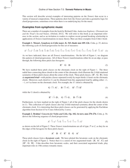 Tonnetz Patterns in Music