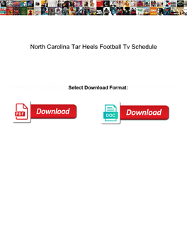 North Carolina Tar Heels Football Tv Schedule