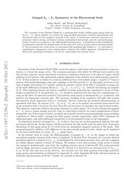 Gauged L(Mu)-L(Tau) Symmetry at the Electroweak Scale