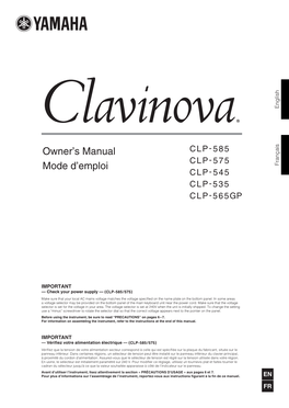 CLP-585/575/545/535/565GP Owner's Manual