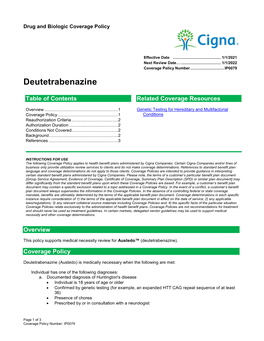 Deutetrabenazine