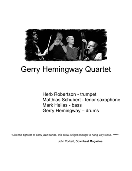 Gerry Hemingway Quartet