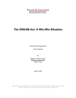 DREAM Act White Paper