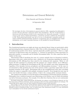 Determinism and General Relativity