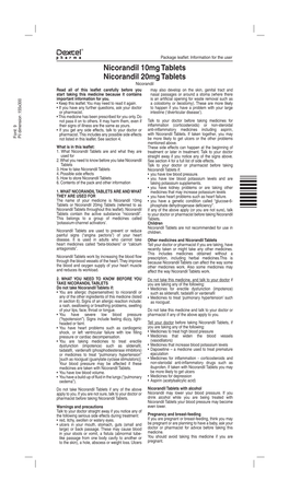 Nicorandil 10Mg Tablets