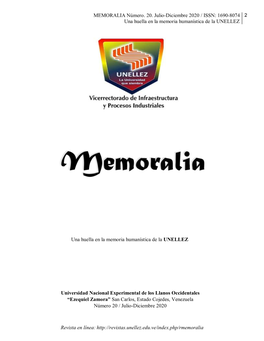 1690-8074 Una Huella En La Memoria Humanística De La UNELLEZ