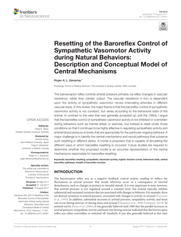 Resetting of the Baroreflex Control of Sympathetic Vasomotor Activity