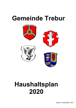 Haushaltsplan 2020 Gemeinde Trebur