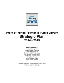 Front of Yonge Library Strategic Plan