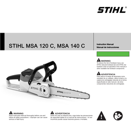 STIHL MSA 120, MSA 140 Owners Instruction Manual