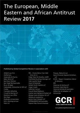 The European, Middle Eastern and African Antitrust Review 2017