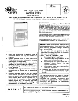 INSTALLATION and Corcho QWN,ER's GUIDE