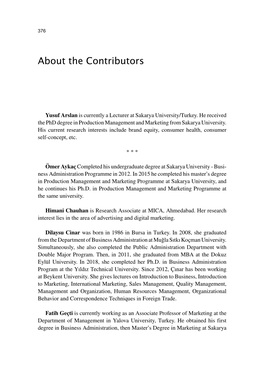 About the Contributors