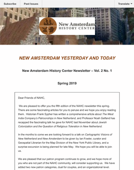 New Amsterdam Yesterday and Today