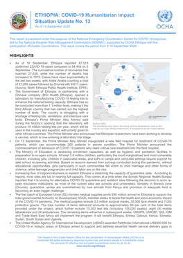 ETHIOPIA: COVID-19 Humanitarian Impact Situation Update No