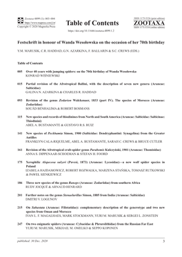 Festschrift in Honour of Wanda Wesołowska on the Occasion of Her 70Th Birthday