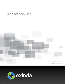 Exinda Applications List
