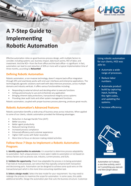 A 7-Step Guide to Implementing Robotic Automation