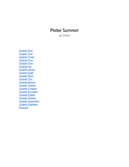 Plebe Summer by Zillah