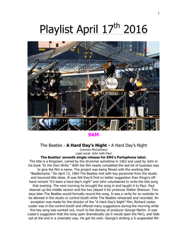 BWTB Playlist April17th 2016