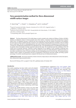 New Parameterisation Method for Three-Dimensional Otolith Surface Images