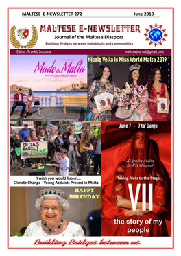 MALTESE E-NEWSLETTER 272 June 2019 1