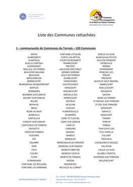 Liste Des Communes Rattachées