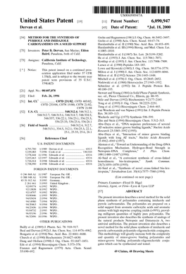 United States Patent (19) 11 Patent Number: 6,090,947 Dervan Et Al