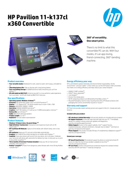 HP Pavilion Data Sheet