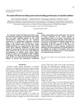 No Trade-Off Between Biting and Suction Feeding Performance In