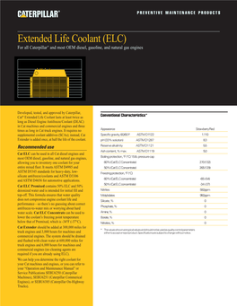 Extended Life Coolant (ELC) for All Caterpillar® and Most OEM Diesel, Gasoline, and Natural Gas Engines
