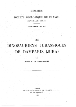 DINOSAURIENS JURASSIQUES DE DAMPARIS (Juril)D