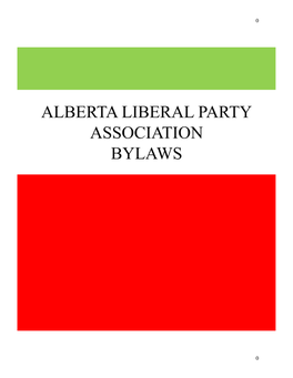 Alberta Liberal Party Association Bylaws.Docx